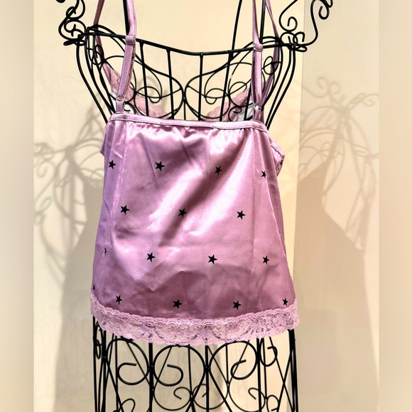 Forever 21 silky pink/purple stars cami - Picture 2 of 7